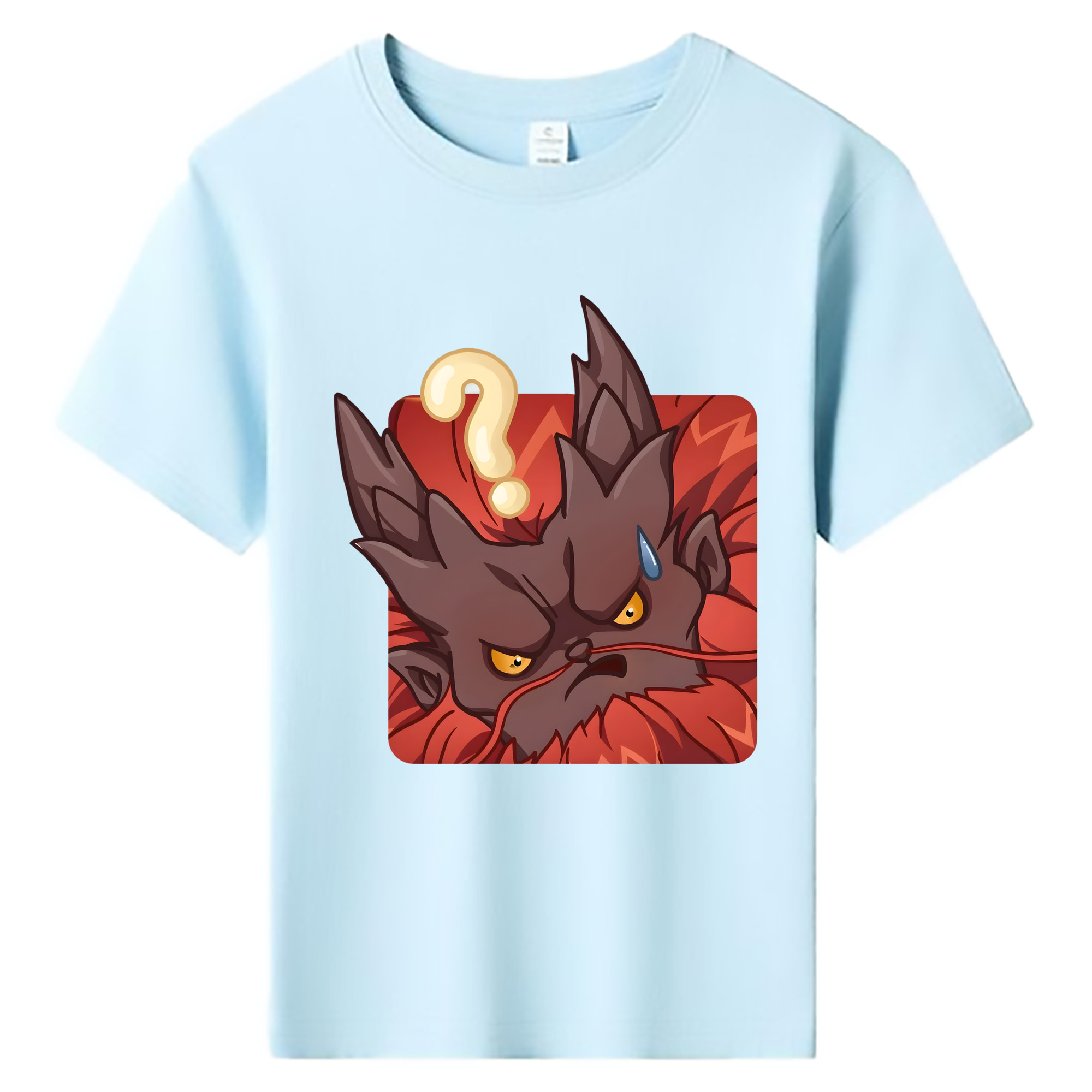 （画像用） Ne Zha 2 ナタ 魔童の大暴れ 綿100％キッズTシャツ（フロントプリント）